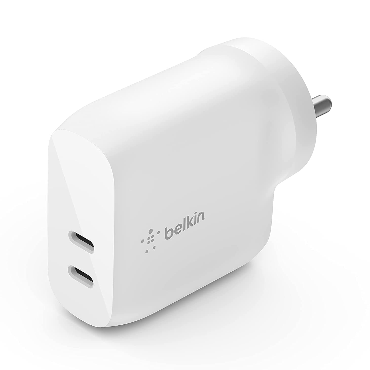 Open-box Belkin Fast Charging,Universally Compatible Dual USB-C 40W Pd Wall Charger-Power Delivery 3.0 Certified,Each Port Delivers 20W of Power for All Cellul Total