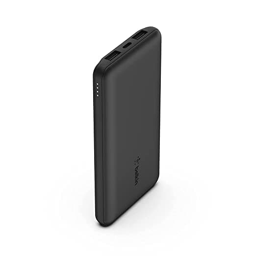 Open-box Belkin Pocket Power 10,000 mah Power Bank Charges 3 Devices simultaneously up to 15W (for iPhone, Samsung Galaxy,Pixel 4,Apple Watch, Apple AirPods an