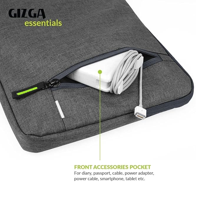 Open-box Gizga Essentials Laptop Bag Sleeve Case Cover Pouch for 14.1 Inch Laptop for Men & Women, Padded Laptop Compartment, Free Accessories Pouch, Premium Z