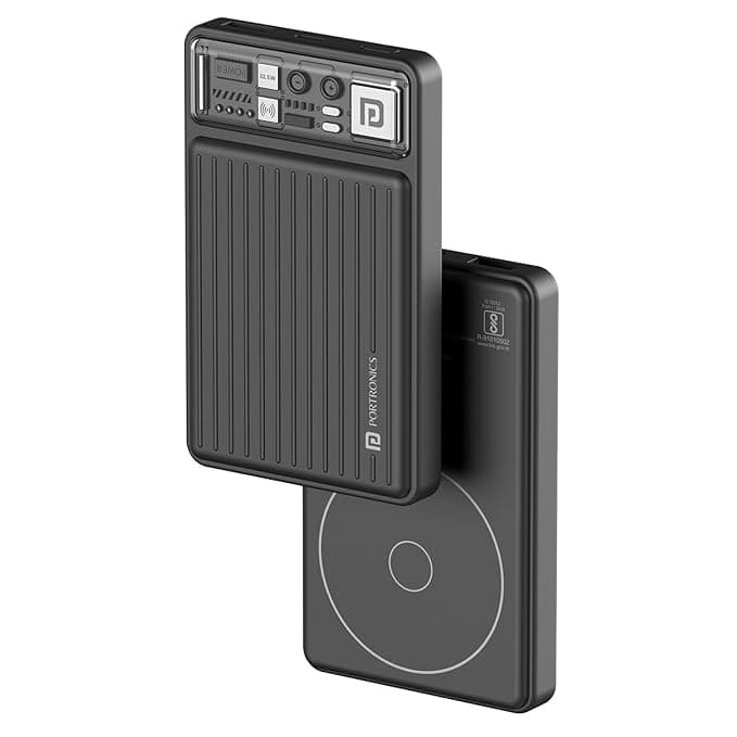 Open-box Portronics Luxcell Wireless Mini 10k 10000mAh 15W Magnetic Wireless Fast Charging Smallest Power Bank