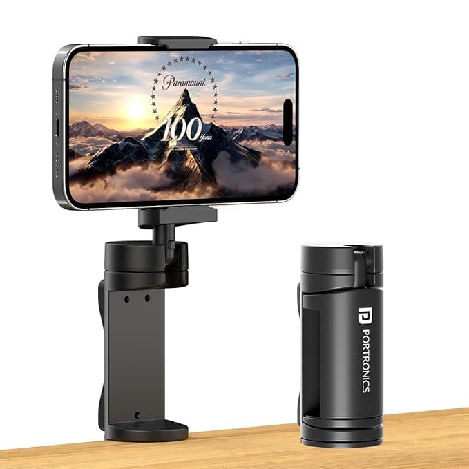 Open-box Portronics Mobot Clip Mobile Holder with 360? Adjustable Angles, Light Weight, Pocket Friendly, Mobile Stand