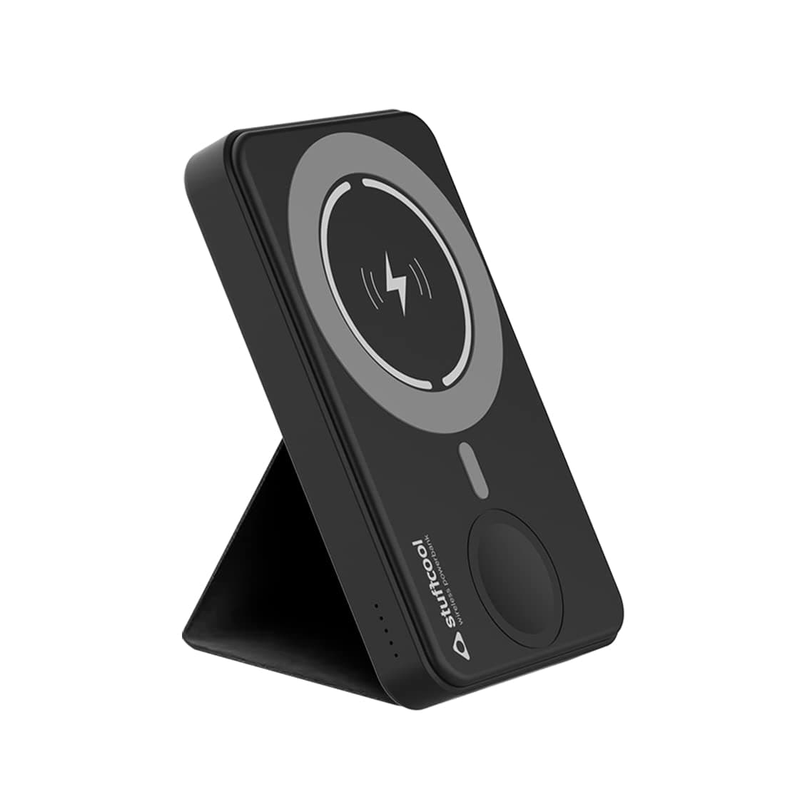 Open-box Stuffcool PB9063W 5000mAh Magnetic Powerbank Compatible with Apple Watch Charging and Leather Kick Stand