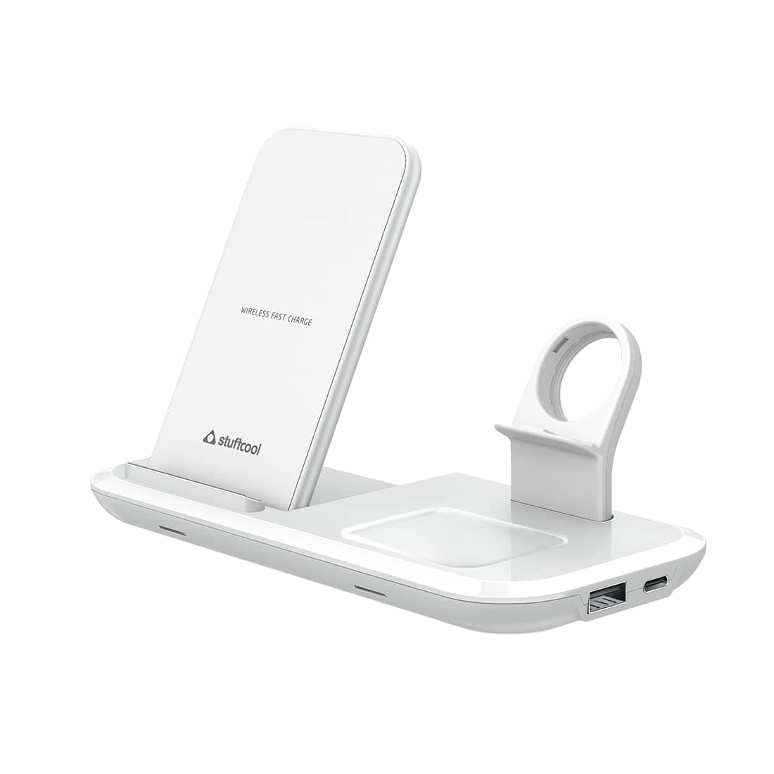 Open-box Stuffcool WC810 3-in-1 Wireless Charging Station for iPhones/samsungs, Apple Watch & airpods(