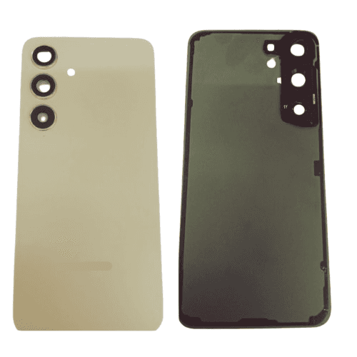 Back Panel Glass With Camera Lens for Samsung Galaxy S24 Amber Yellow