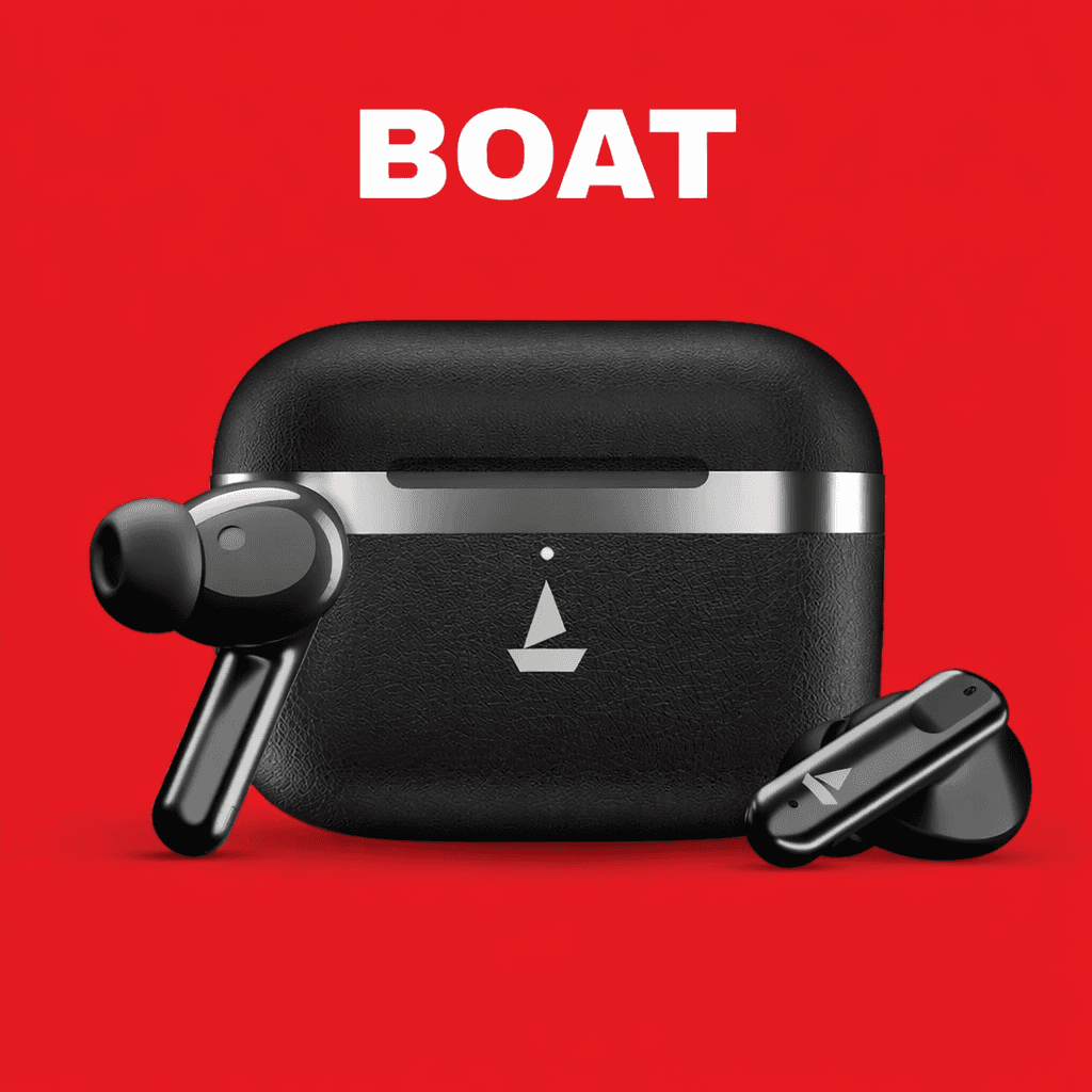 boAt Airdopes Prime 513 ANC Replacement — White / Charging Case