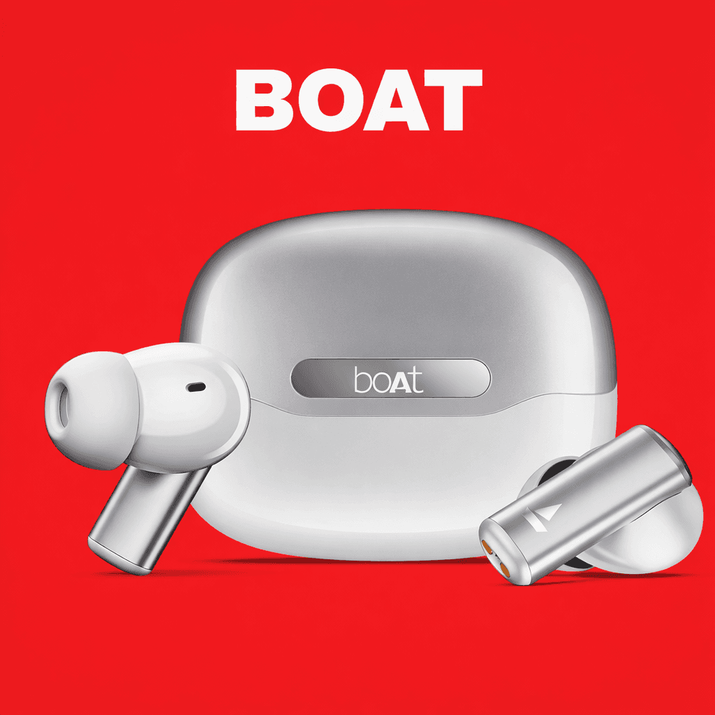 boAt Airdopes Prime 701 ANC Replacement — White / Left Side