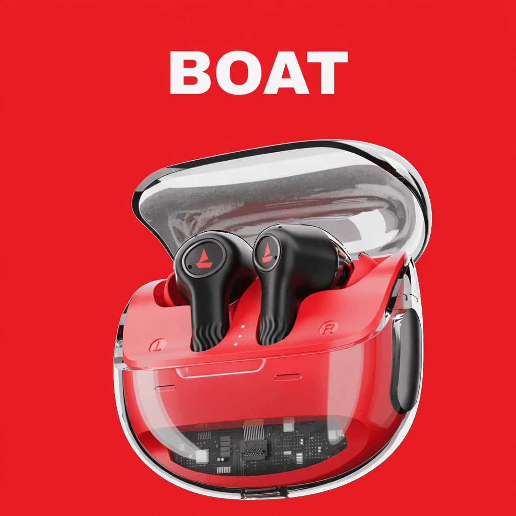boAt Nirvana Crystl Replacement — Red / Right Side