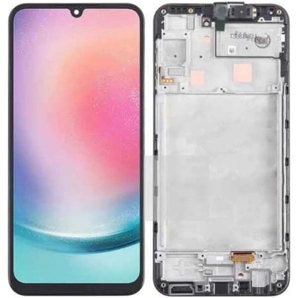 Lcd Display Combo Folder with Frame for Samsung Galaxy A24 Black