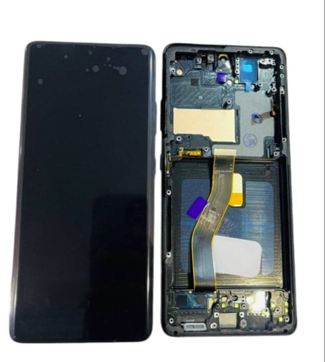 Lcd Display Combo Folder With Frame for Samsung Galaxy S21 Ultra OLED (Black)