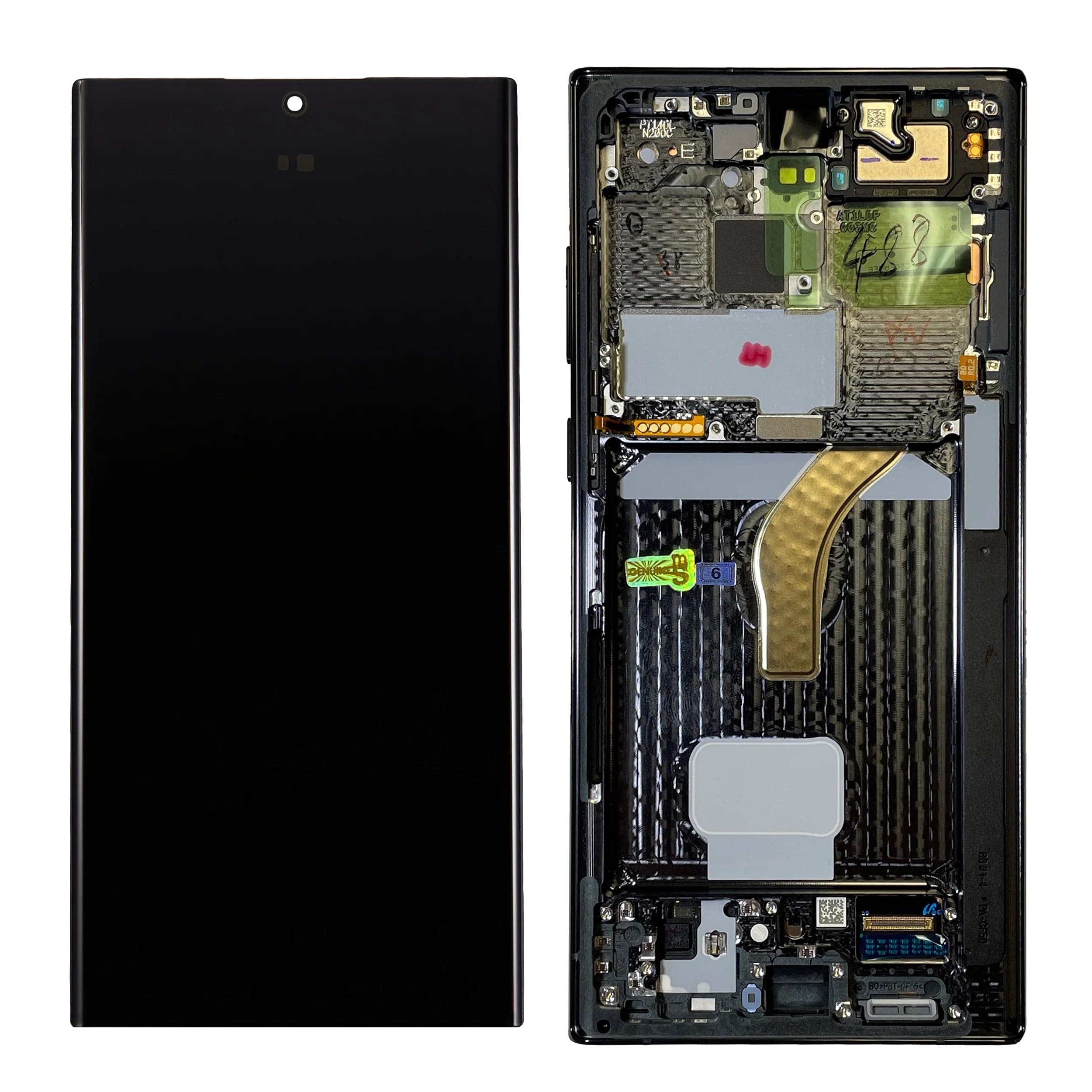 Lcd Display Combo Folder with Frame for Samsung Galaxy S22 Ultra Black