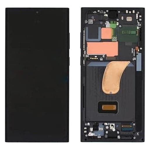 OLED Lcd Display Combo Folder with Frame for Samsung Galaxy S23 Ultra Black