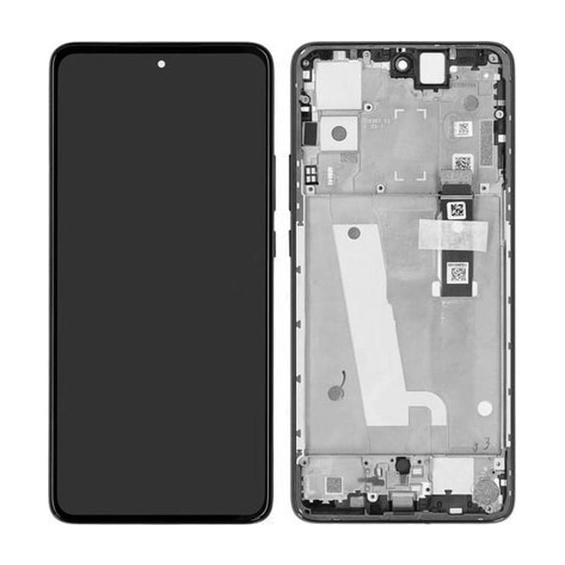 OLED Lcd Display Combo Folder with Frame for Motorola Moto Edge 30 Black
