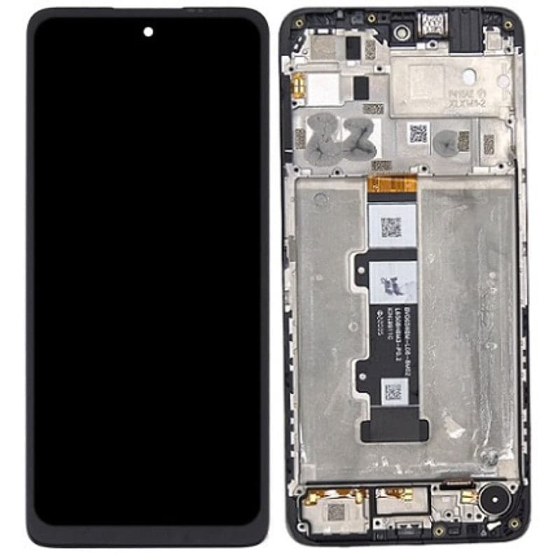 Lcd Display Combo Folder with Frame for Motorola Moto G22 Black