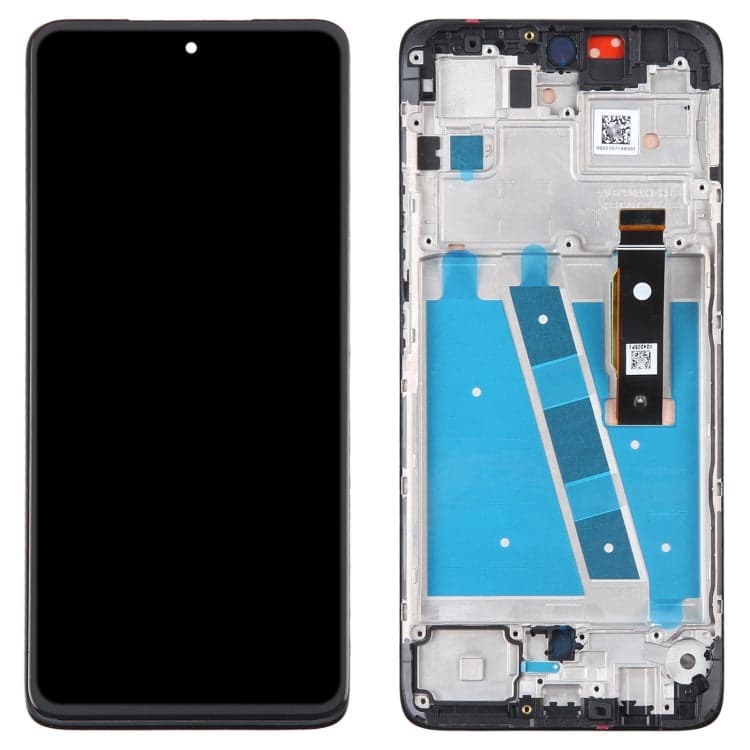 Lcd Display Combo Folder with Frame for Motorola Moto G52 Black