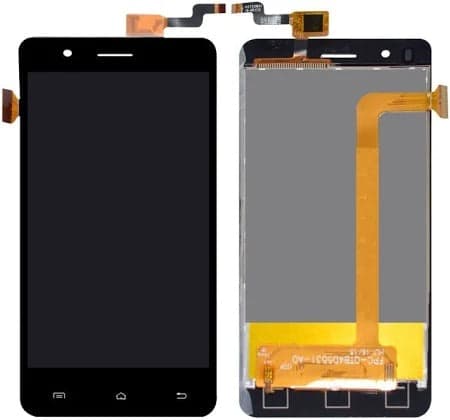 Lcd Display Folder Combo for MICROMAX Q424 black