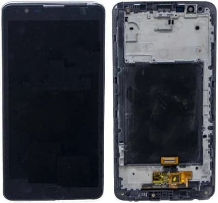 Lcd Display Combo Folder with Frame for LG Stylus 2 K520 Black