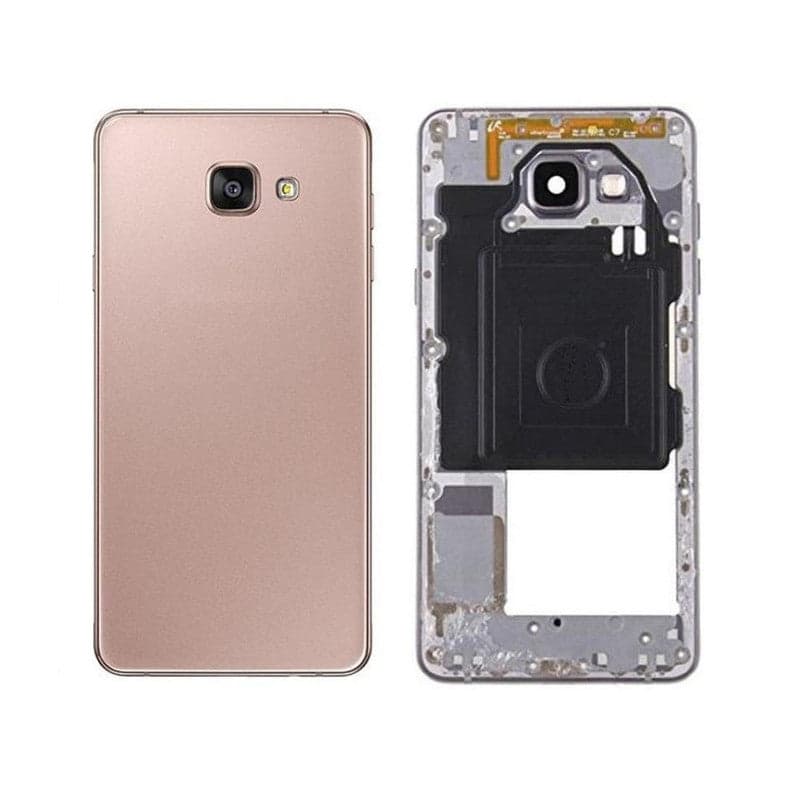 Back Panel And Middle Frame For Samsung Galaxy A7 2016 Rose Gold