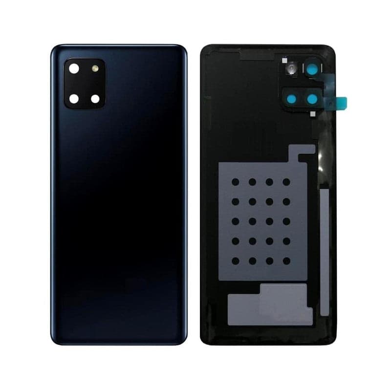 Back Panel Glass With Camera Glass Lens for Samsung Galaxy Note 10 Lite Black
