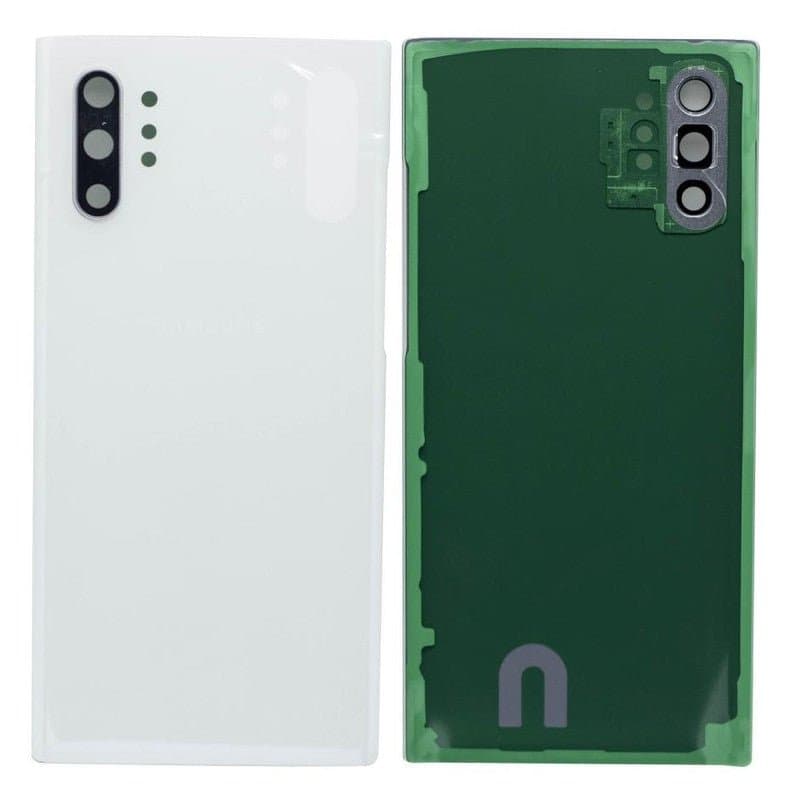 Back Panel Glass With Camera Glass Lens for Samsung Galaxy Note 10 Plus White