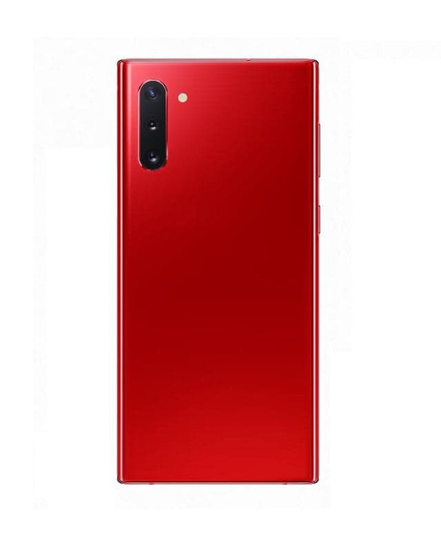 Back Panel Glass With Camera Glass Lens for Samsung Galaxy Note 10 Red