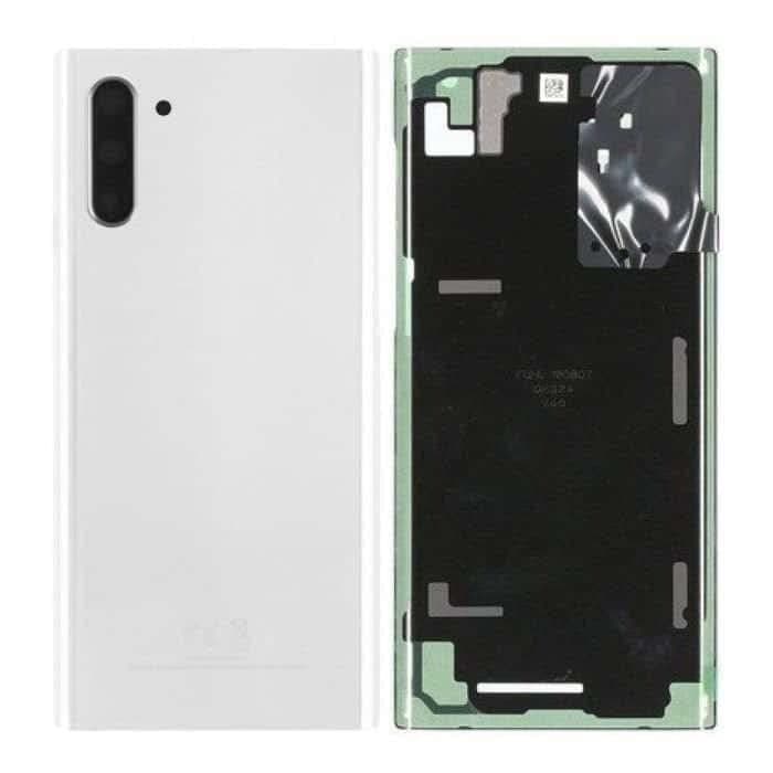 Back Panel Glass With Camera Glass Lens for Samsung Galaxy Note 10 White