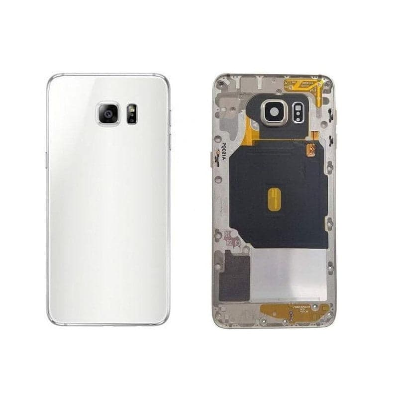 Back Panel With Middle framefor Samsung Galaxy S6 Edge Plus White