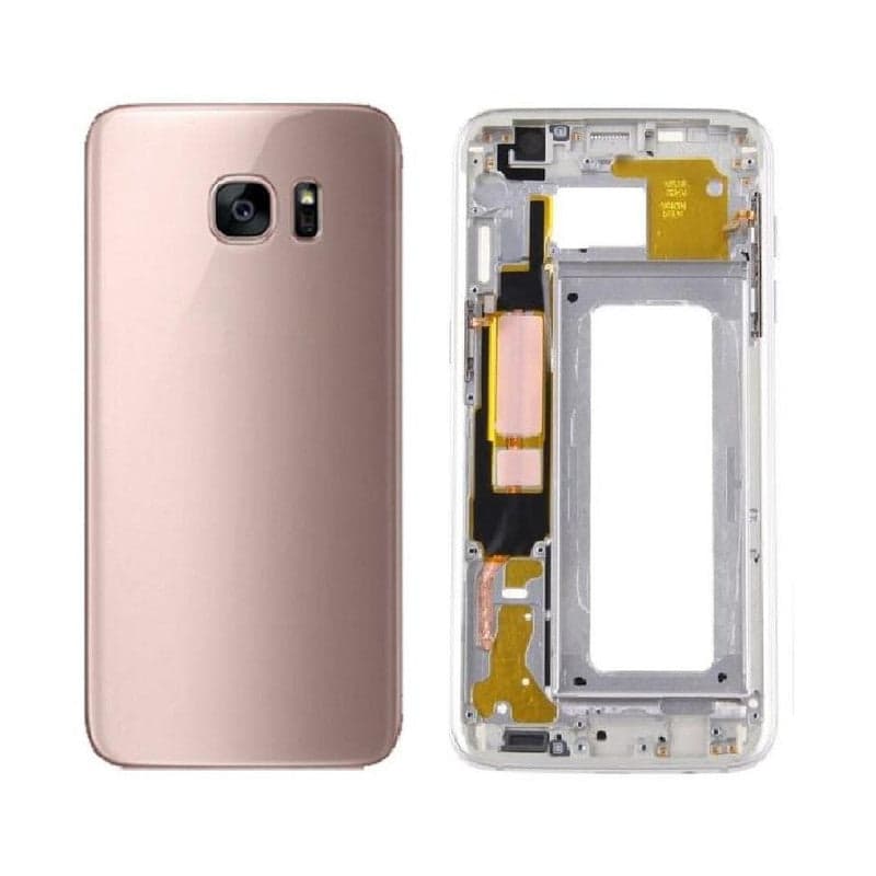 Back Panel With Middle Frame for Samsung Galaxy S7 Rose Gold