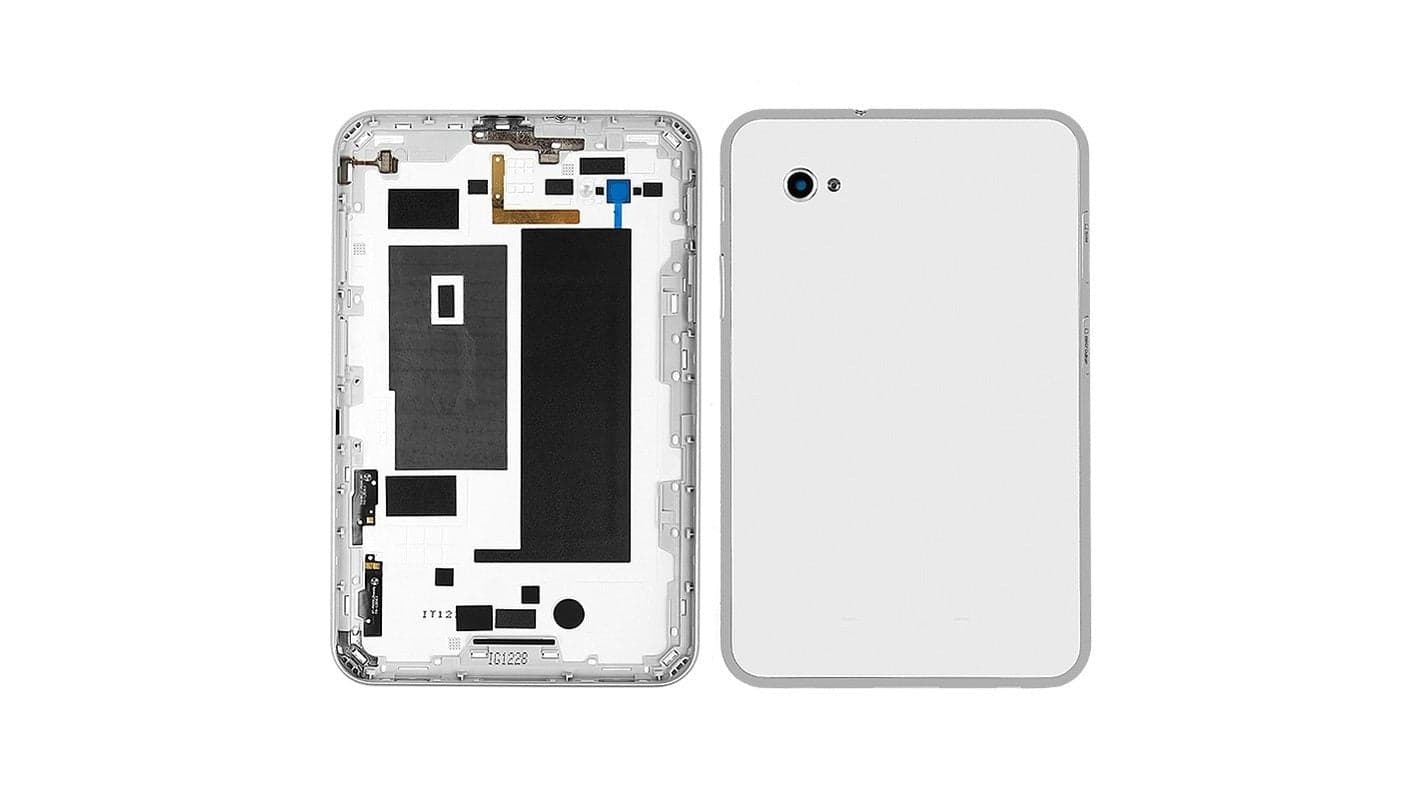 Mozomart Battery Door Back Panel Housing with Camera Lens for Samsung Tab 7.0 Plus (P6200) : White