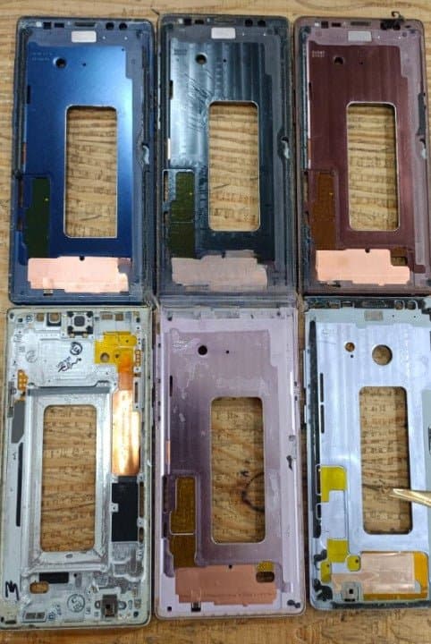 Mozomart Lcd Display Middle Frame for Samsung Galaxy Note 9 : Brown