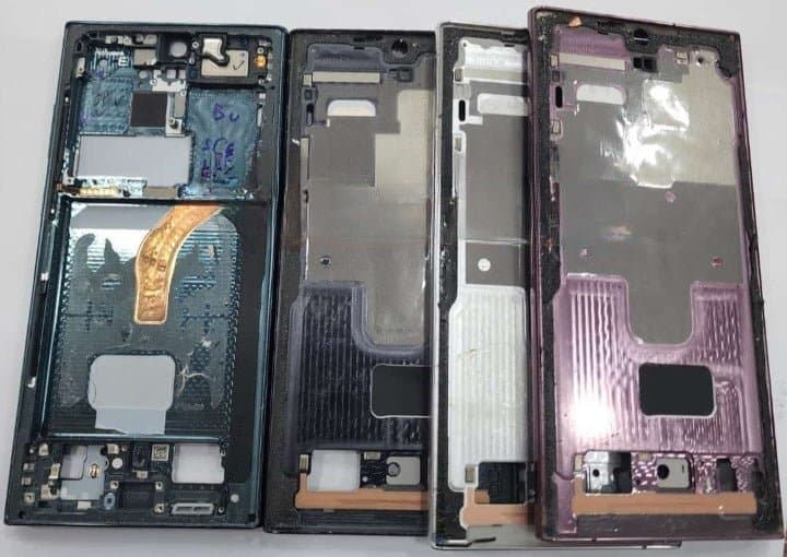 Mozomart Lcd Display Middle Frame for Samsung Galaxy S22 Ultra : Blue