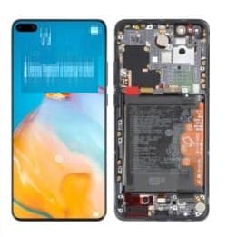 OLED Lcd Display Combo Folder with Frame for Huawei P40 Pro Black