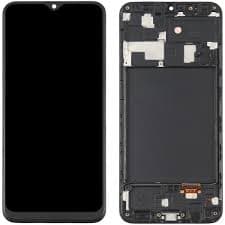 OLED Lcd Display Combo Folder with Frame for Samsung Galaxy A20 Black