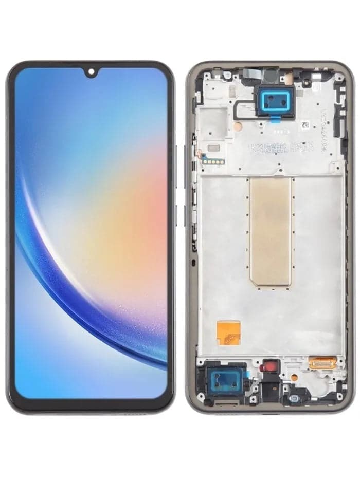 OLED Lcd Display Combo Folder with Frame for Samsung Galaxy A34 Black