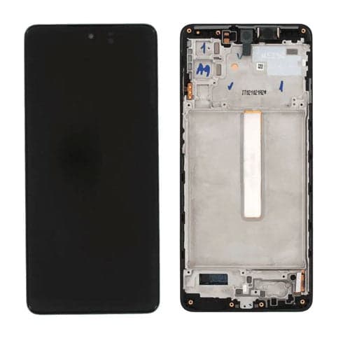 OLED Lcd Display Combo Folder with Frame for Samsung Galaxy M52 Black
