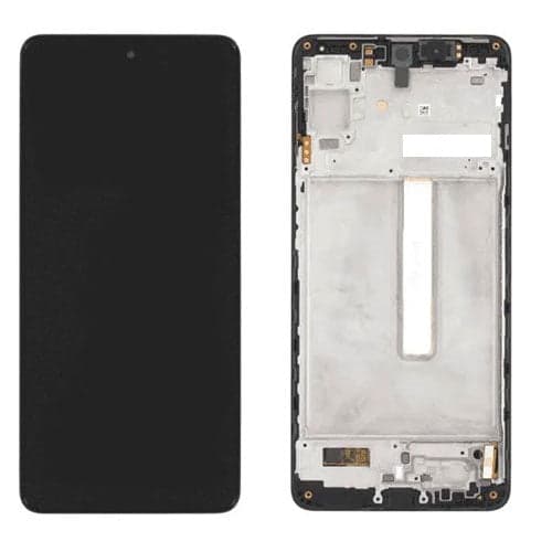 OLED Lcd Display Combo Folder with Frame for Samsung Galaxy M53 Black