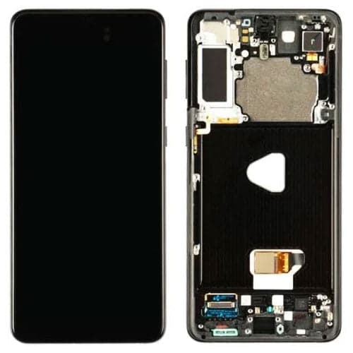 OLED Lcd Display Combo Folder with Frame for Samsung Galaxy S21 Plus Black