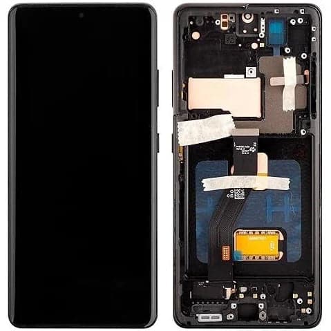 OLED Lcd Display Combo Folder with Frame for Samsung Galaxy S21 Ultra Black