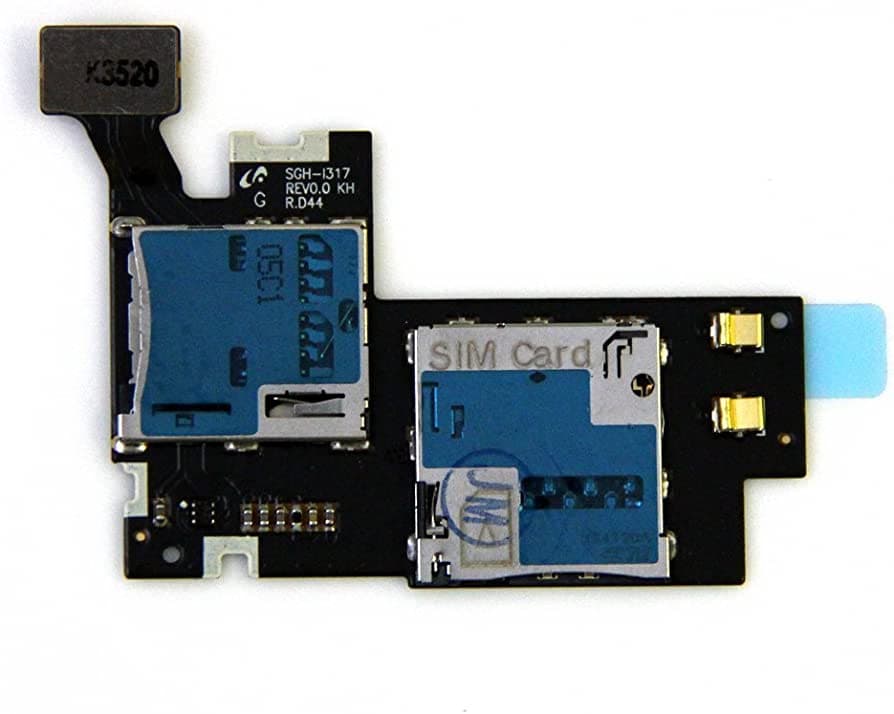 Sim Tray Slot Holder for Samsung Galaxy Note 2 Silver