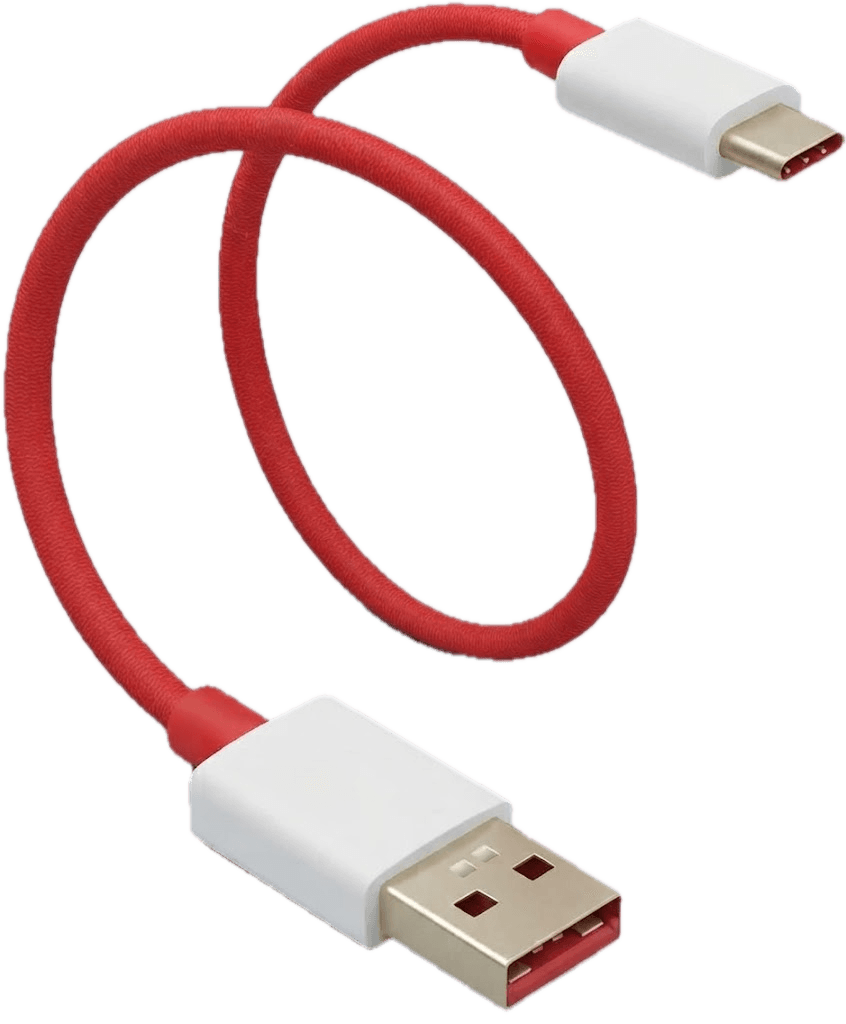 OnePlus Red Type-C Short Charging Cable for Neckbands & Earbuds