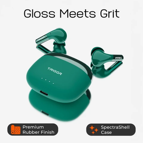 TRIGGR Opus with Latest BT v6.0, Dual Pairing, Chrome Lid, Rubber Finish