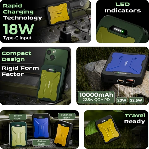 TRIGGR 10000 mAh 22.5 W Pocket Size Power Bank (Unboxed)